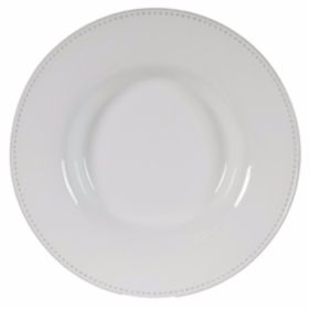 Enticing Round Decorative Porcelain Plate, White