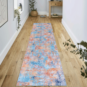 LOOM & LUXE 2'6''x10' Runner, Washable Rug, Low-Pile, Non-Slip, Non-Shedding, Foldable, Kid & Pet Friendly - Area Rugs for living room, bedroom
